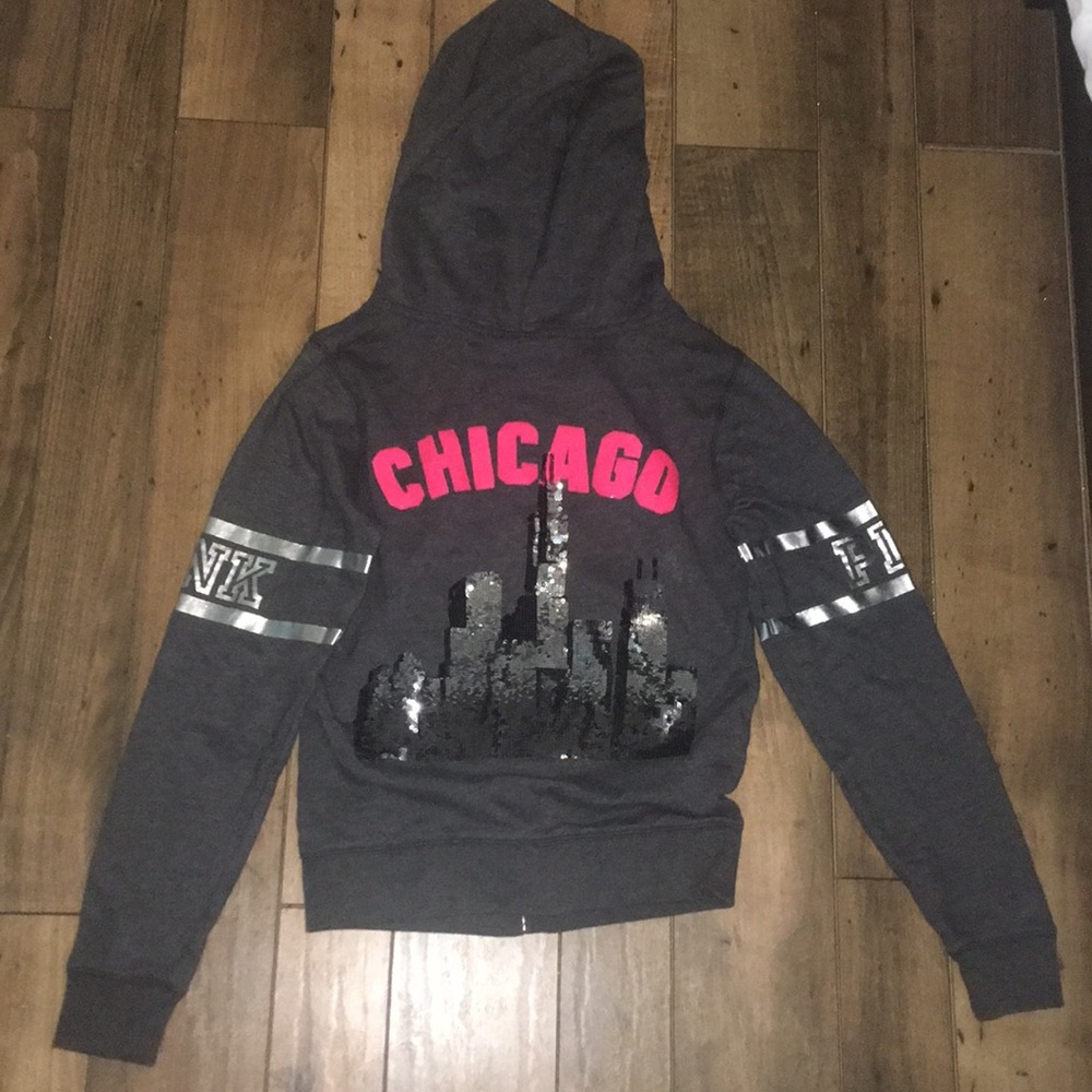 PINK zip up jacket. Chicago edition!